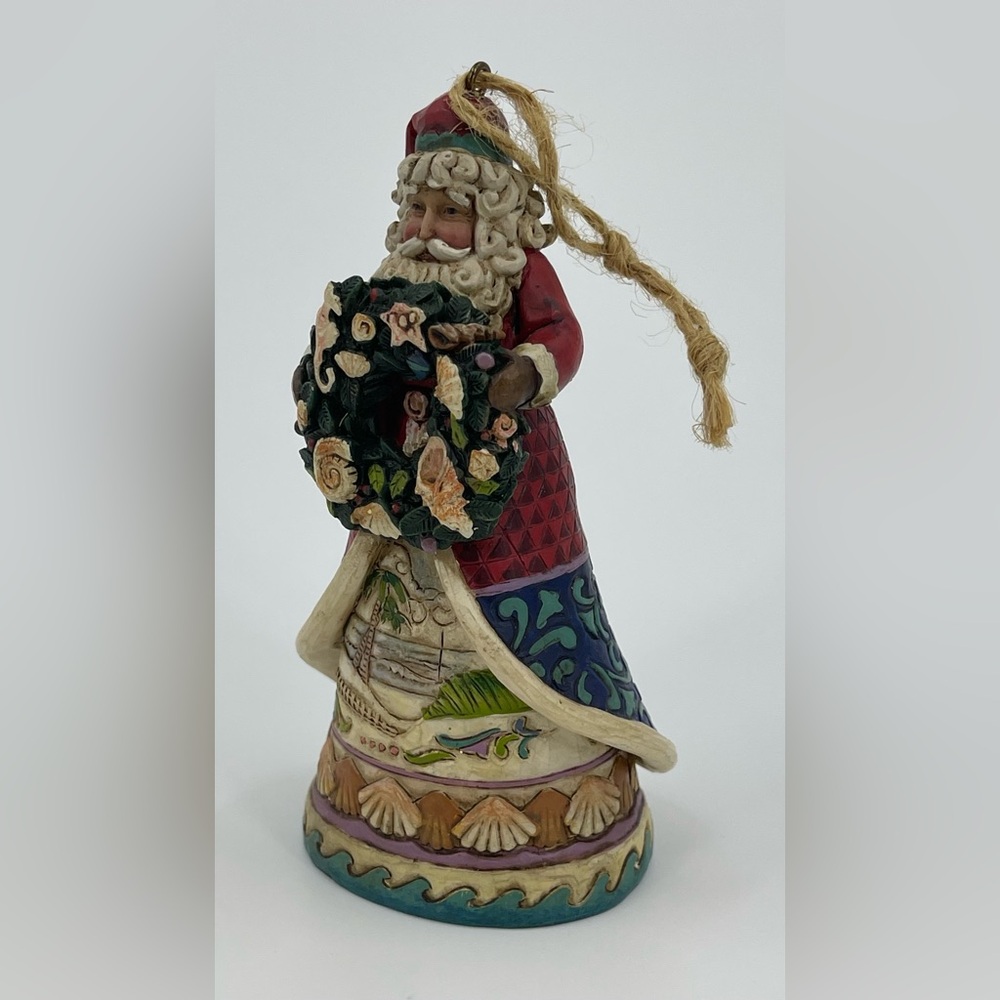 Jim Shore Seaside Greetings Santa Claus Hanging Ornament 2009 #4014283 NWOB